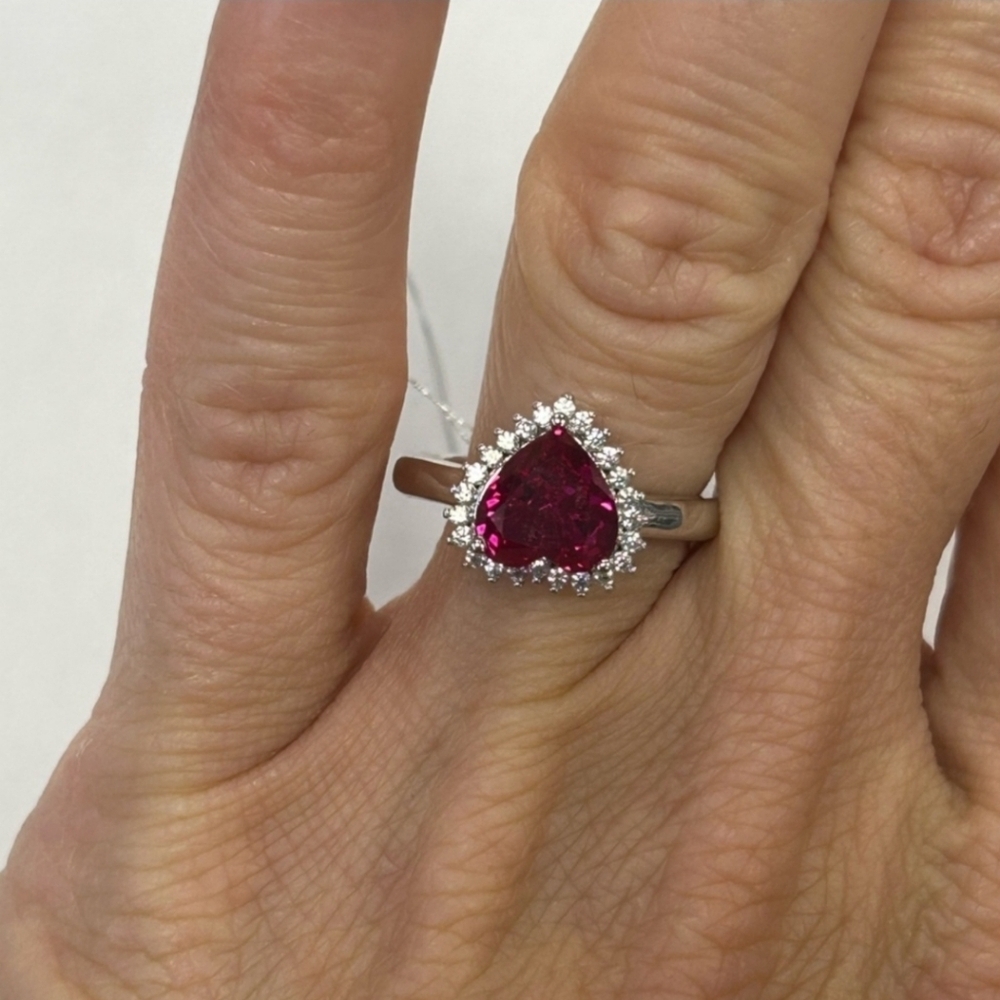 ❤▪️Suzy Levian ▪️ Sterling Silver Cubic Zirconia Engagement Ring Sz 7 - Picture 7 of 11
